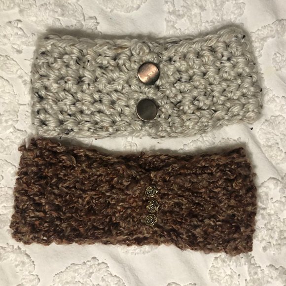 Pair of knitted headbands/ear warmers - Picture 2 of 3